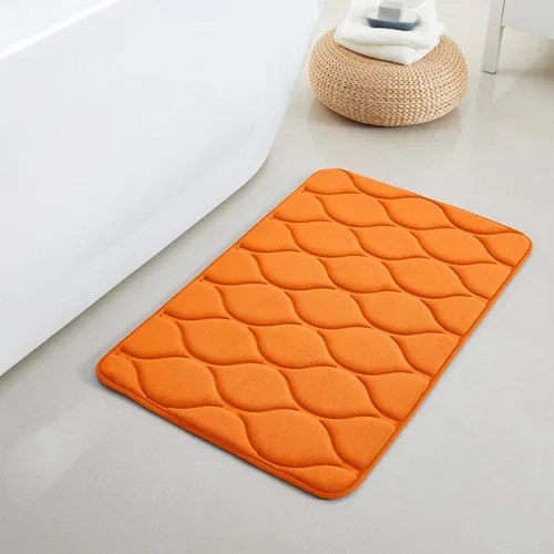 Miniatura 37 de Yafa Home Fashion 1 alfombra de baño de 17 x 24 pulgadas, espuma viscoelástica, absorbente de agua y antideslizante, color negro