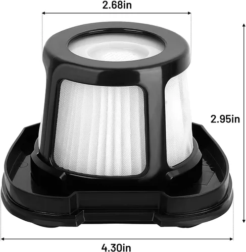 Miniatura 3 de Paquete de 4 filtros de repuesto para aspiradoras de mano Bissell para borrador de pelo de mascotas, aspiradora de mano inalámbrica de iones