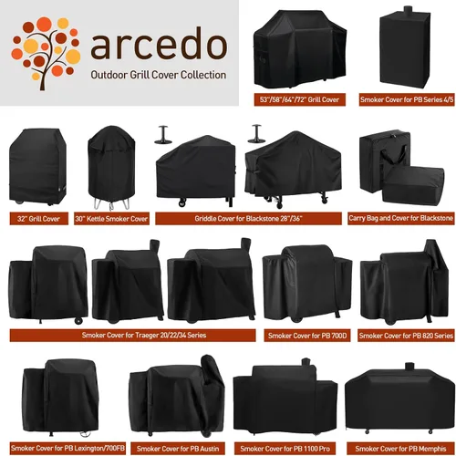 Miniatura 7 de Arcedo Funda para parrilla Blackstone ProSeries de 28 pulgadas, 60 pulgadas para estación de cocción con capucha, resistente a la intemperie