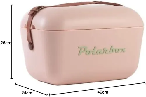 Miniatura 3 de Polar Box - Caja enfriadora, 13Q, 12L, para exteriores, campamento, barbacoa, pesca, modelo clásico (correa de cuero marrón)
