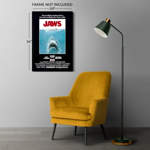 Miniatura 4 de HISTORIX Póster vintage de película de mandíbulas de 1975, póster de película vintage de mandíbulas de película de taquilla, arte de pared, póster
