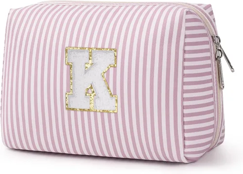 Miniatura 27 de Narwey Bolsa de maquillaje con inicial, regalos de graduación para adolescentes, niñas, niños y adolescentes, cosas de moda de 6 a 18 años, bolsa