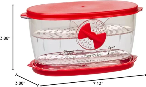 Miniatura 8 de PrepWorks Berry Keeper, rojo - Almacenamiento que mejora la frescura para bayas y frutas pequeñas