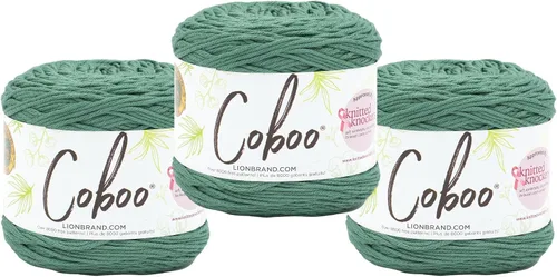 Miniatura 7 de Lion Brand Yarn Coboo, hilo suave para tejer, hacer ganchillo y manualidades, Vanilla Blossom, paquete de 3 Flor de vainilla