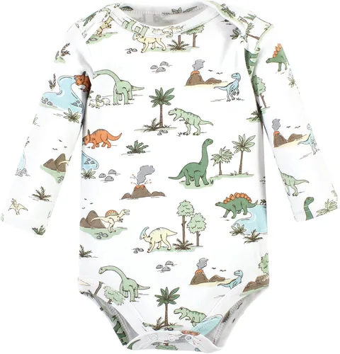 Miniatura 9 de Hudson Baby Body unisex de algodón de manga larga para bebé, leopardo rosa rojo