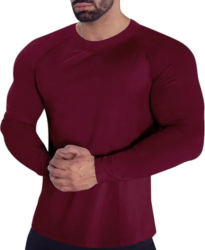 Miniatura 88 de Camisas de compresión atléticas de manga larga para hombre, capa base, camisa de entrenamiento atlético, camisas de compresión, camisetas deportivas