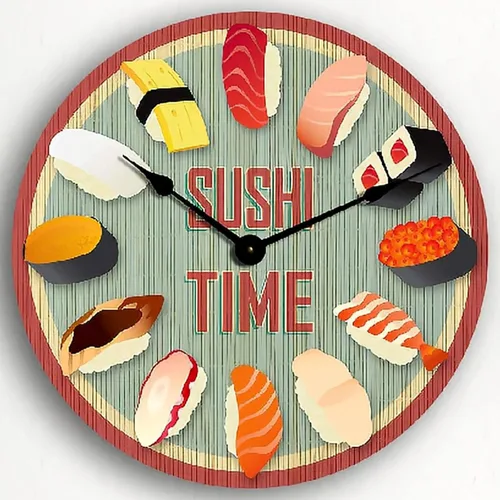 Miniatura 10 de ArogGeld Reloj de pared rústico de donas de chocolate, relojes colgantes de madera, decoración de cocina, relojes redondos de madera, decoración
