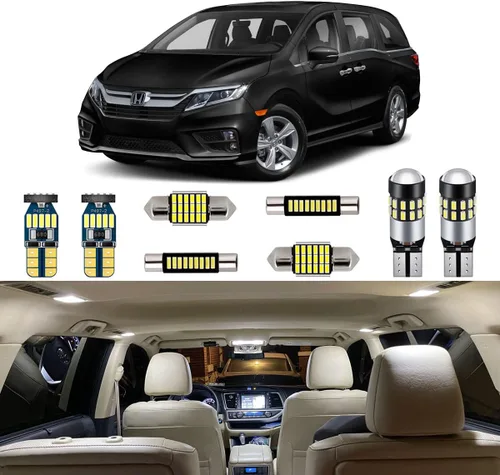 AUTOGINE Kit de bombillas LED blancas superbrillantes de 6000 K para Honda Odyssey 2018-2019 2020 2021 2022 + herramienta de instalación