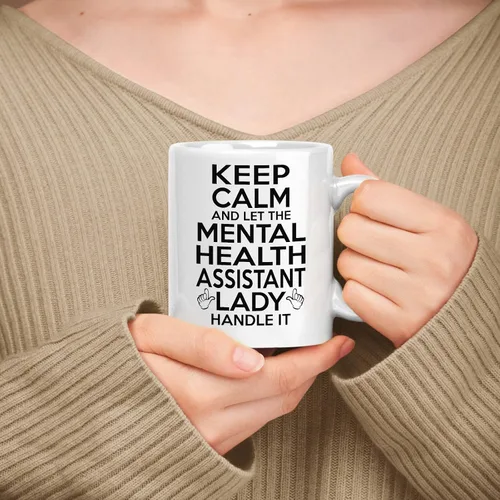 Miniatura 154 de Taza de cerámica blanca de regalo para acupunturista de 11 onzas, 15 onzas, mantén la calma y deja que la acupunturista lo maneje