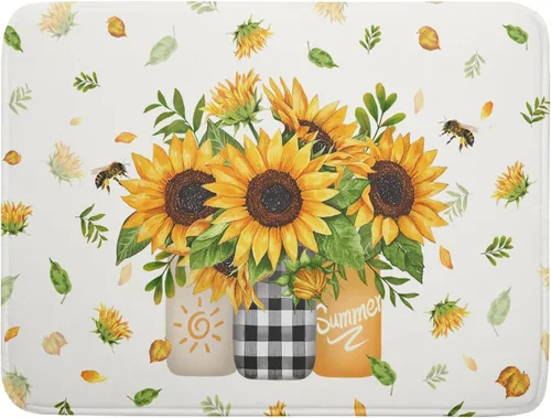 Miniatura 48 de Giwawa Tapete de Secado de Platos Retro Silueta de Cabaña del Bosque de Ciervos para Encimera 18 x 24 pulgadas Otoño Cielo Azul Nube Dibujos