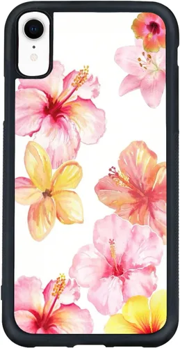Miniatura 341 de Funda de teléfono de playa de verano a prueba de golpes y protectora con hibisco, bonitas fundas de teléfono para iPhone XR jamaica (Hibiscus Flower)