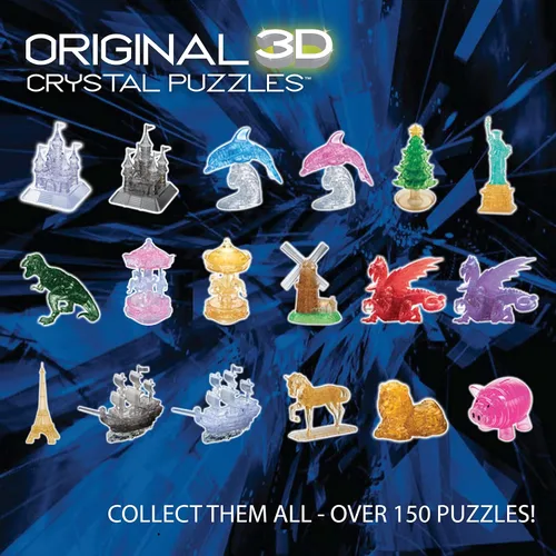 Miniatura 7 de BePuzzled, Grand Castle (transparente) - Rompecabezas original de cristal 3D, rompecabezas de 105 piezas, rompecabezas coleccionable para niños