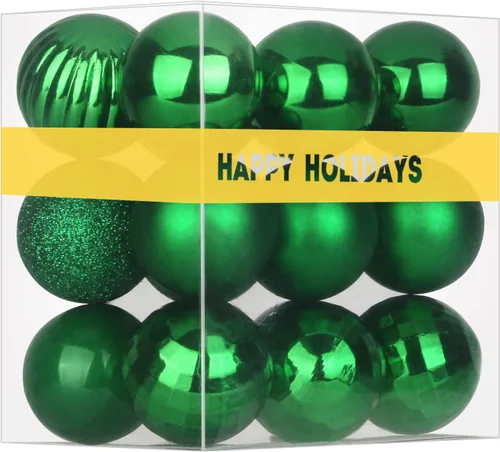 Miniatura 125 de Bolas de Navidad Grandes de 3.2" en Azul Bebé - Adornos para Árbol de Navidad, Bolas Colgantes Inastillables para Cumpleaños, Halloween, Boda