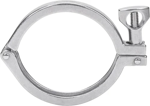 DERNORD Abrazadera Sanitaria de Acero Inoxidable de Un Solo Pin Tri Clamps Trébol (Tubo OD: 3")