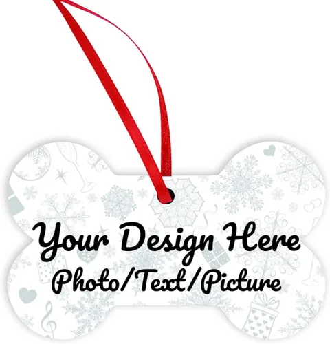 Miniatura 16 de Adornos de Navidad personalizados, colgante de cerámica personalizado con foto, texto/imagen, adorno colgante personalizado para parejas, niños