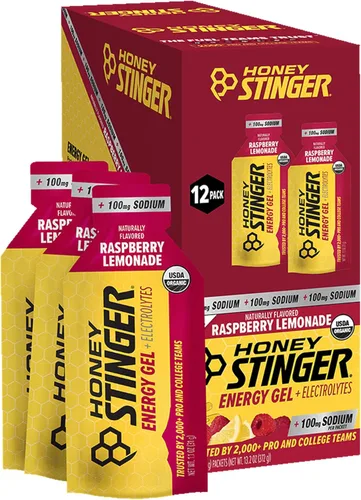 Miniatura 20 de Honey Stinger Gold Energy Gel, sin gluten y sin cafeína, para ejercicio, correr y rendimiento, nutrición deportiva para el hogar y el gimnasio, pre