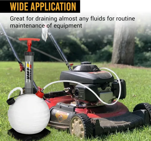 Miniatura 5 de EWK Bomba extractora de aceite al vacío de 6L Extractor de fluidos Bomba de cambio de aceite y embudo de aceite flexible Herramienta de drenaje