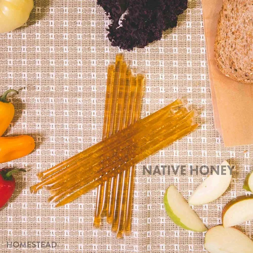Miniatura 8 de Homestead Honey Paquete de 50 palitos de miel, paquetes de miel dulce pura de flores silvestres para té y aperitivos, pajitas edulcorantes naturales