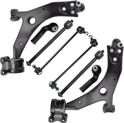 Miniatura 364 de Detroit Axle - Kit de brazos de control de extremo delantero de 8 piezas para Dodge Dakota 00-04, Durango 00-03, 4 brazos de control superior e