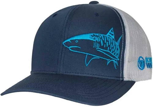 Miniatura 8 de Sombrero de camionero de buceo con tiburón: Snapback ajustable para hombre, para pesca, pesca submarina