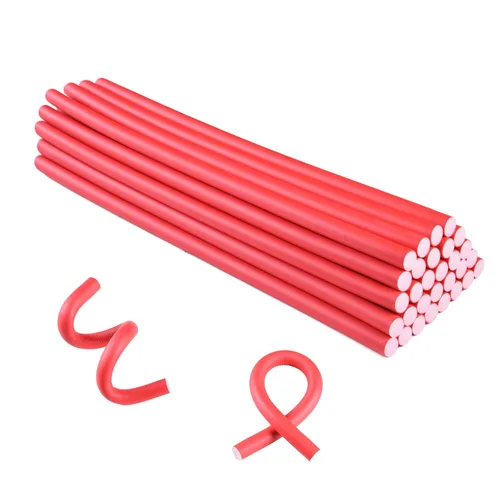 30 rodillos flexibles de 9.45 pulgadas, rizadores de espuma, sin calor, flexibles, para cabello corto, mediano y largo (0.47 x 9.45 pulgadas, color