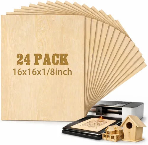 Miniatura 13 de Juexica 12 piezas de hojas de tilo de 3 mm 1/8" x 12" x 18" tablero de madera contrachapada hojas delgadas para manualidades en madera proyectos