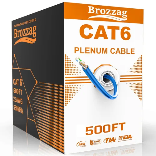 Miniatura 10 de Cable Ethernet de 10 pies para Cat6/Cat5E, 10 Gbps compatible con Cat8/Cat7, cable de red 24AWG para interiores y exteriores, entierro directo