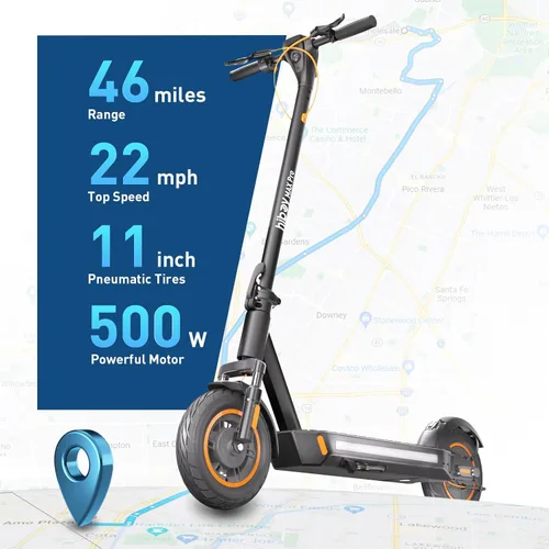 Miniatura 2 de Hiboy MAX Pro Scooter Eléctrico, 46.6 Mi de Largo Alcance, 22 MPH Potenciado por Motor MAX de 650W, Neumáticos de 11'', Diseño de Cubo Dividido