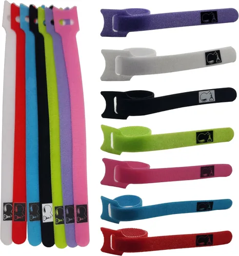 Miniatura 4 de CableLock Bridas para Cables - Paquete de 50 - Organizadores de Cables Reutilizables de 8 Pulgadas - Gestión Limpia de Cables para Juegos y Oficina