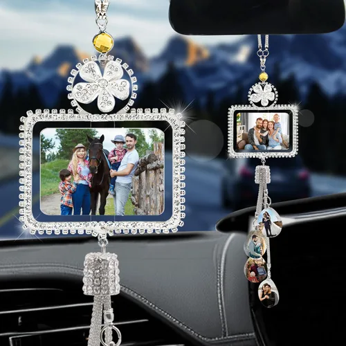 Miniatura 17 de AIFLM Adornos Personalizados de Foto de Cristal para Colgar en Coche Adornos Personalizados Estéticos para Espejo Adornos Personalizados