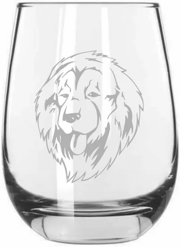 Miniatura 7 de Sakhalin Husky Dog - Copa de vino grabada personalizada de 15.25 onzas sin tallo