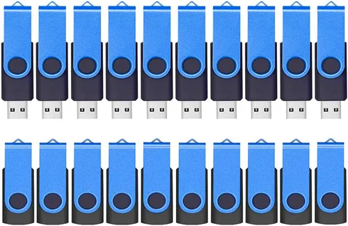 Miniatura 13 de ABLAZE Unidad flash de 128 MB, paquete de 10 unidades de memoria USB 2.0 con cordones, unidades de pulgar giratorias, disco Pendrive U a granel