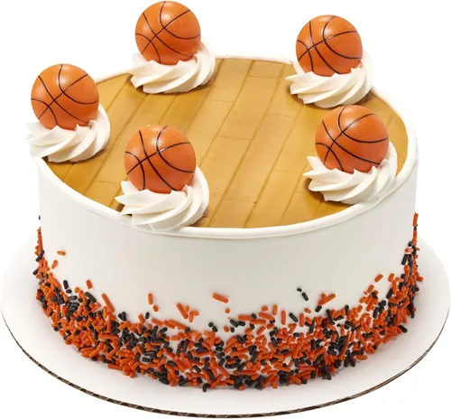 Miniatura 6 de DecoPac Anillos 3D de baloncesto, decoraciones para cupcakes, toppers para pasteles aptos para alimentos – Paquete de 24
