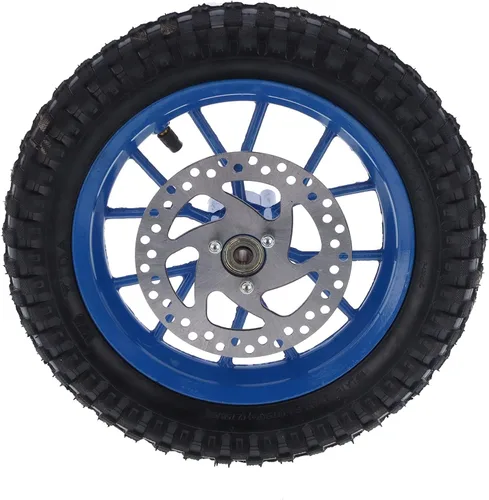 Neumático y llanta delantera de 12.5 x 2.75 pulgadas, neumático de goma + llanta de metal, mini rueda delantera de bicicleta, para mini motocross de