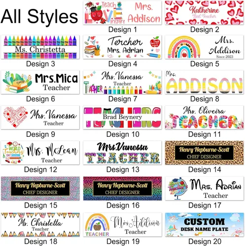 Miniatura 4 de Placa de nombre personalizada para escritorio de profesor para aula, placa de identificación personalizada para escritorios, placa de escritorio