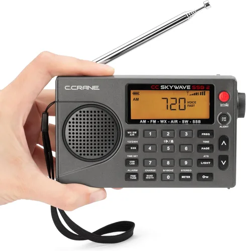 Miniatura 2 de C. Crane CC Skywave SSB 2 AM, FM, onda corta, NOAA Weather + Alert, banda de aviación VHF escaneable y bandas laterales únicas Radio portátil