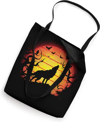 Miniatura 2 de Bolsa de mano para ratón, para fiesta de Halloween, lobo de medianoche