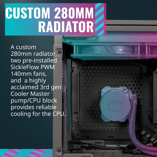 Miniatura 3 de Cooler Master NR200P MAX SFF - Funda Mini-ITX de factor de forma pequeño y GIGABYTE B550I AORUS PRO AX, AM4 AMD/B550/Mini-Itx/Dual M.2/SATA