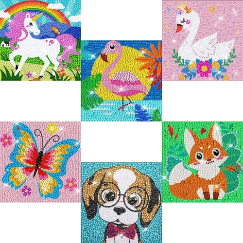 Miniatura 7 de QEUOYSS Kits de arte de diamantes 5D para niños principiantes, kits fáciles de artes y manualidades para niños de 8 a 12 años, juego de manualidades