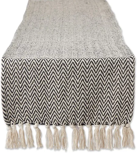 Miniatura 11 de DII Woven Basic - Camino de mesa Chevron de la colección de mesa, 15 x 72 pulgadas, gris
