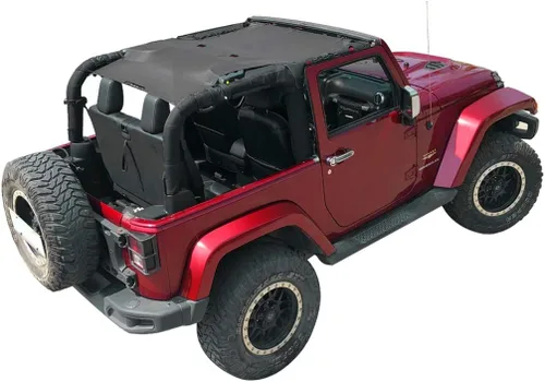 Miniatura 51 de Shadeidea JK - Parasol superior compatible con Jeep Wrangler JKU, cubierta de techo de malla suave (2007-2018) - Bloqueador de ruido de viento UV