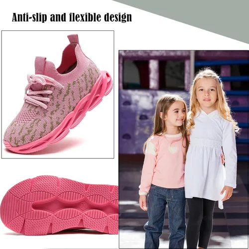 Miniatura 7 de DADAWEN Tenis deportivos para niños y niñas, ligeros, transpirables, para correr, para niños pequeños, niños grandes