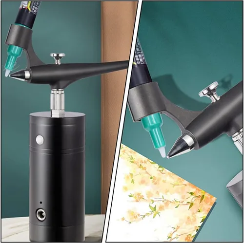 Miniatura 6 de Wakauto Color Aerógrafo Modelo Pintura Aerógrafo Herramienta de alimentación por gravedad Pulverizador de cepillo de aire Máquina de maquillaje