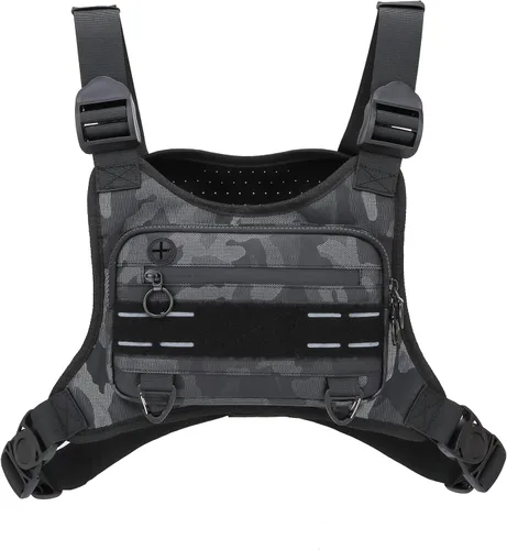 Miniatura 10 de Muserise Bolsa de Pecho Deportiva Para Hombres y Mujeres, Resistente al Agua, Ligera, Paquete de Pecho Frontal, Bolsa de Chaleco para Correr Con