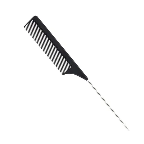 Miniatura 3 de Peines de separación de cabello de metal, 3 piezas, de acero y fibra de carbono, resistentes al calor, para peinar el cabello profesional con 3