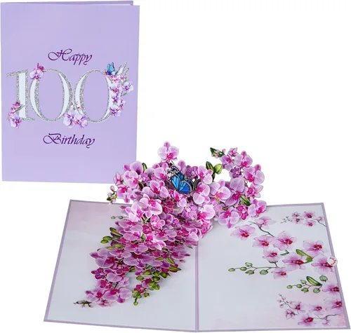 Miniatura 21 de Tarjetas de cumpleaños 3D de flor de cerezo para mujer, tarjeta desplegable para el día de la madre, aniversario 3D, día de San Valentín, regalos