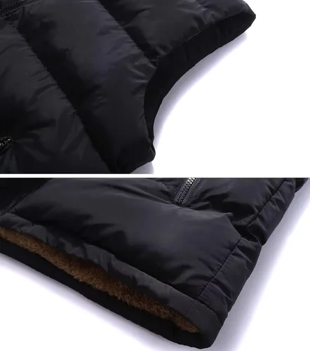 Miniatura 6 de Msmsse Chalecos de invierno para hombre, con forro polar, acolchado, casual, sin mangas