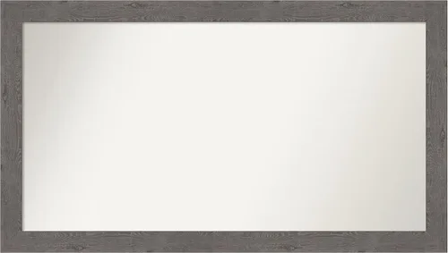 Miniatura 177 de Amanti Art Espejo de baño gris para sobre el fregadero, 31 x 48 pulgadas, espejo de tocador rectangular estrecho de color gris, marco de madera