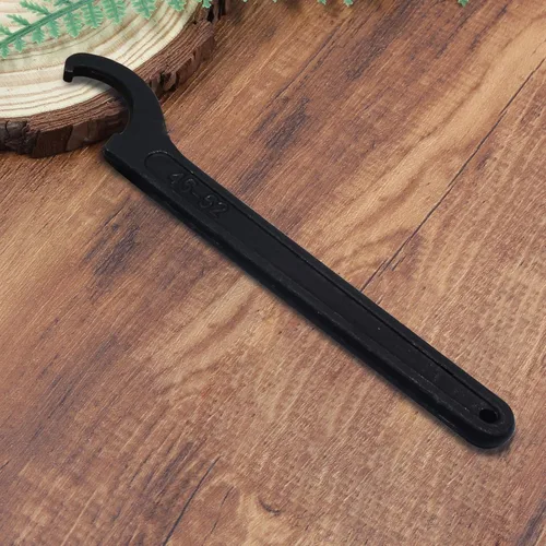 Miniatura 7 de Llave de Tuerca de Gancho en C, Herramienta de Ajuste Negra de Acero al Carbono para Tuerca Redonda de Portabrocas de 45-52mm 1.772-2.047 in