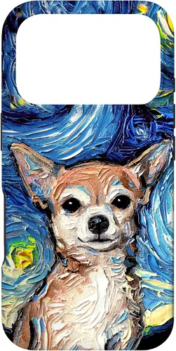 Miniatura 30 de Aja - Funda para iPhone 17, diseño de perro de noche estrellada, color marrón